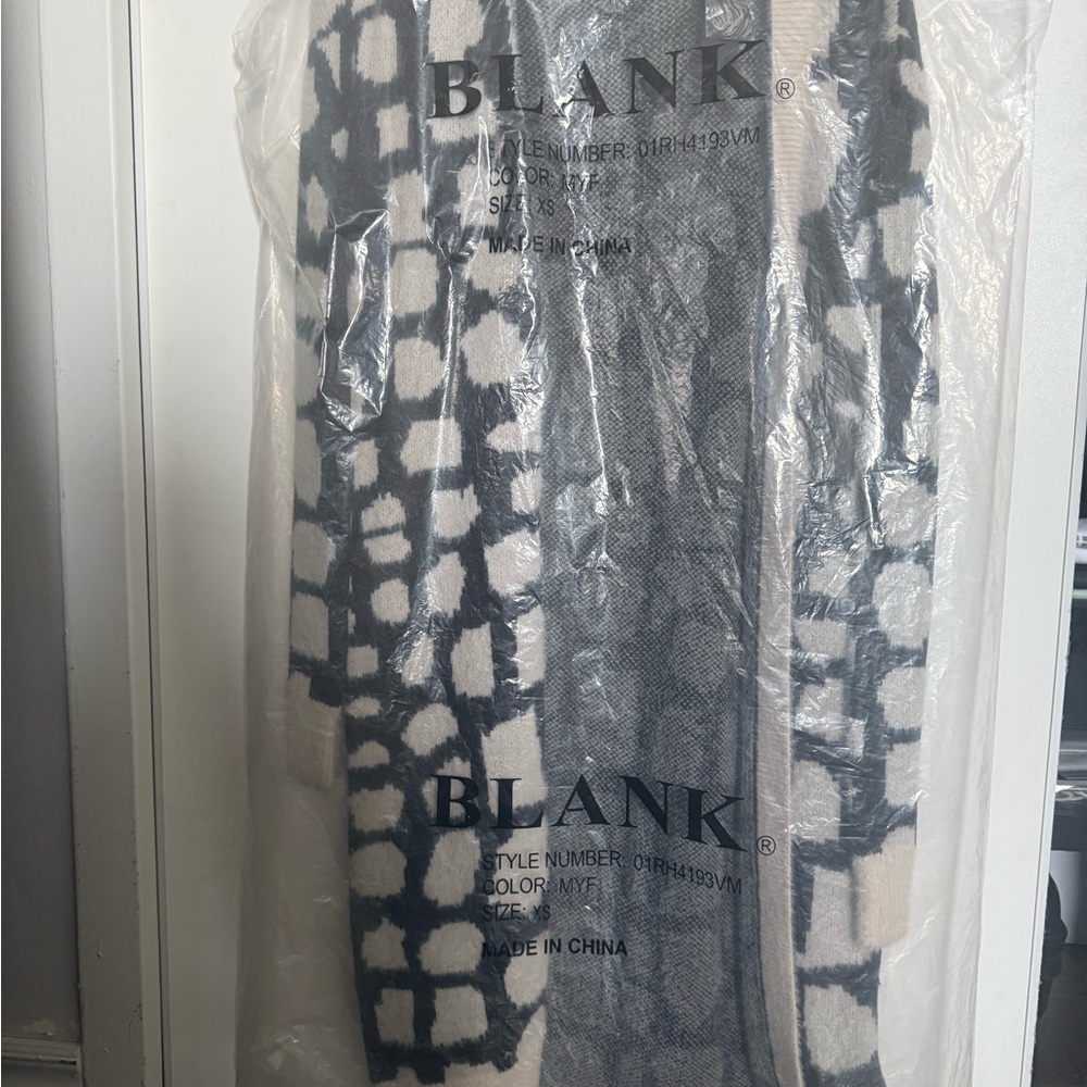 Blank NYC Black and Cream Sweater